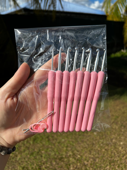 Kit crochet rose – les essentiels